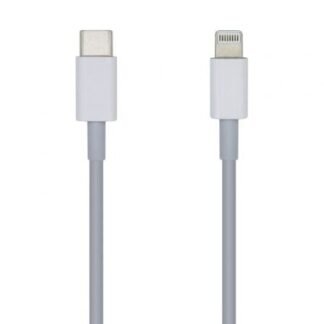 Cable usb tipo-c 2.0 lightning aisens a102-0443/ lightning macho - usb tipo-c macho/ 480mbps/ 2m/ blanco