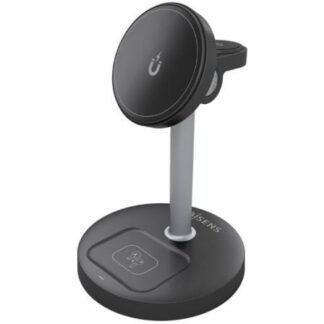 Base de carga inalámbrica aisens asch-15w3wc066-bk/ 15w/ negro