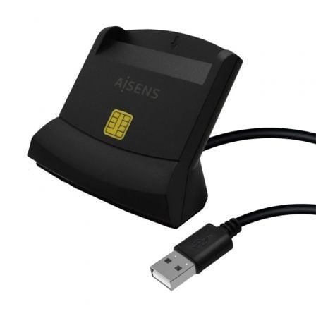 Lector de dni y tarjetas aisens ascr-sn05-bk/ usb 2.0/ negro - Imagen 2