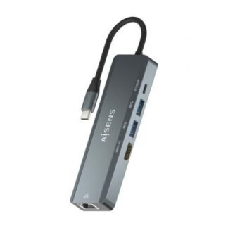 Docking usb tipo-c aisens asuc-5p011-gr/ 1xhdmi 4k/ 2xusb/ 1xrj45/ 1xusb tipo-c/ 1xusb tipo-c pd/ gris