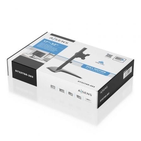Soporte de sobremesa para monitor aisens dt32tsr-283/ giratorio/ inclinable/ hasta 10kg - Imagen 5