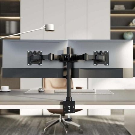 Soporte de mesa para 2 monitores aisens dt35tsr-359/ giratorio/ inclinable/ hasta 20kg - Imagen 4