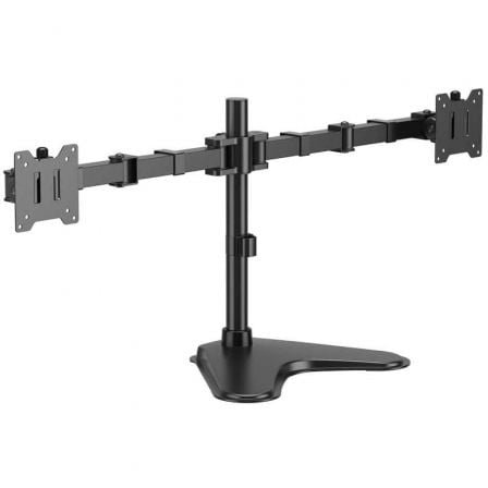 Soporte de sobremesa para 2 monitores aisens dt35tsr-361/ giratorio/ inclinable/ hasta 20kg