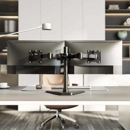 Soporte de sobremesa para 2 monitores aisens dt35tsr-361/ giratorio/ inclinable/ hasta 20kg - Imagen 4