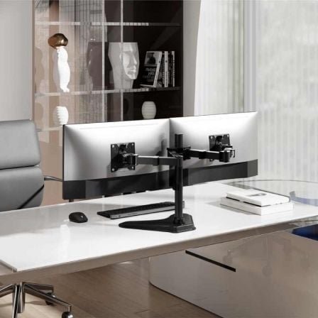 Soporte de sobremesa para 2 monitores aisens dt35tsr-361/ giratorio/ inclinable/ hasta 20kg - Imagen 5