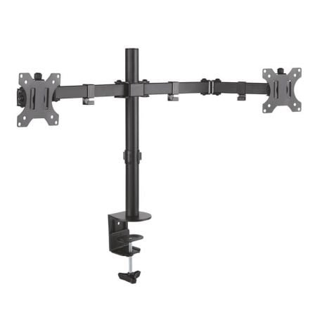 Soporte de mesa para 2 monitores aisens dt32tsr-041/ giratorio/ inclinable/ hasta 8kg