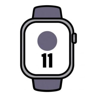 Apple watch series 11/ gps/ 46mm/ plata/ correa deportiva niebla lila (s/m)