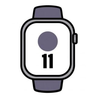 Apple watch series 11/ gps/ 46mm/ plata/ correa deportiva niebla lila (m/l)