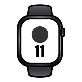 Apple watch series 11/ gps/ cellular/ 46mm/ titanio negro pizarra/ correa deportiva negra m/l