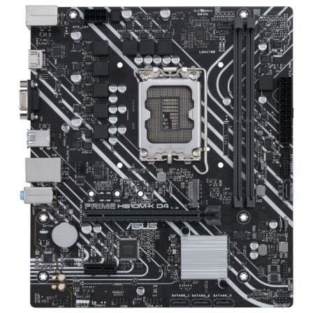 Placa base asus prime h610m-k d4/ socket 1700/ ddr4/ pcie 4.0/ micro atx - Imagen 2