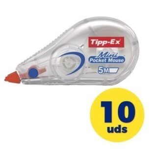 Caja de correctores de escritura en cinta bic tipp-ex mini pocket mouse/ 5mm x 5m/ 10 unidades