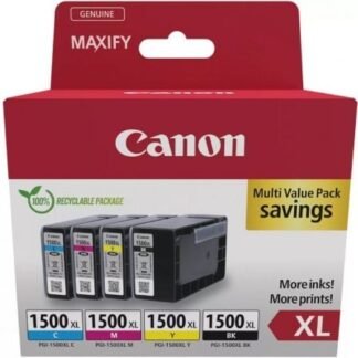Cartucho de tinta original canon pgi-1500xl multipack alta capacidad/ cian/ magenta/ amarillo/ negro