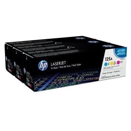 Tóner original hp nº125a multipack/ cian/ magenta/ amarillo