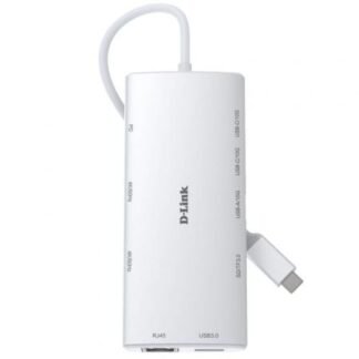 Docking usb tipo-c d-link dup-a01/ 1xusb/ 2xusb tipo-c/ 2xhdmi 4k/ 1xrj45/ 1xlector de tarjetas/ 1xusb tipo-c pd/ blanco