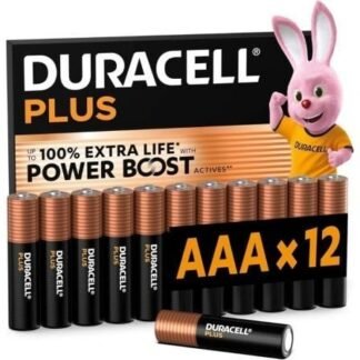 Pack de 12 pilas aaa duracell plus power boost dpblr3b12/ 1.5v/ alcalinas