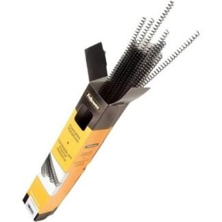 Espirales metálicas fellowes 5110101/ hasta 40 a4/ 100 unidades/ negras
