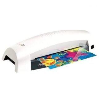 Plastificadora fellowes lunar 5715601/ hasta a4 y 80 micras/ blanca y negra