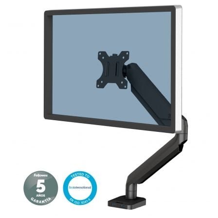 Soporte de mesa para monitor fellowes 8043301/ giratorio/ inclinable/ hasta 8kg