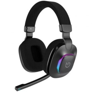 Auriculares gaming inalámbricos con micrófono hiditec vortex argb/ jack 3.5/ bluetooth/ negros