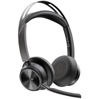 Auriculares inalámbricos poly voyager focus 2 para microsoft teams + adaptador usb-c-a + soporte de carga/ con micrófono/