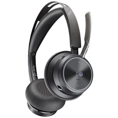 Auriculares inalámbricos poly voyager focus 2 microsoft teams + adaptador usb-c-a + soporte de carga/ con micrófono/ bluetooth/ - Imagen 3