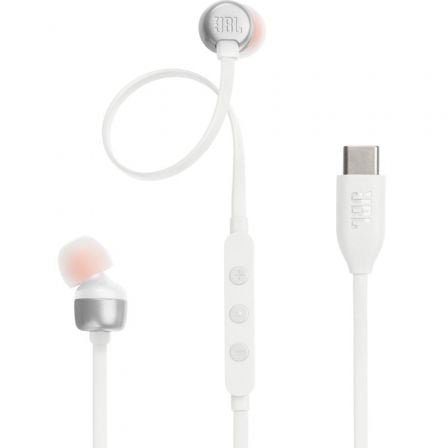 Auriculares intrauditivos jbl tune 310c/ con micrófono/ blancos