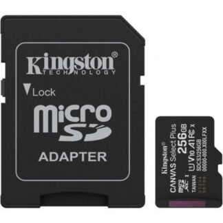 Tarjeta de memoria kingston canvas select plus 256gb microsd xc con adaptador/ clase 10/ 150mbs
