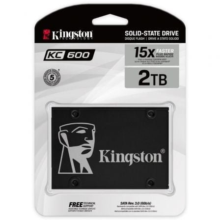 Disco ssd kingston kc600 2tb/ sata iii/ full capacity - Imagen 3