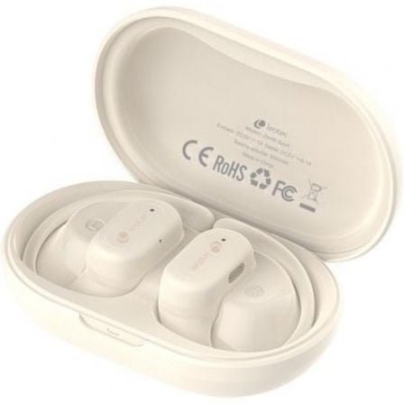 Auriculares deportivos bluetooth leotec open air zenith sport con estuche de carga/ autonomía 6.5h/ beige - Imagen 3