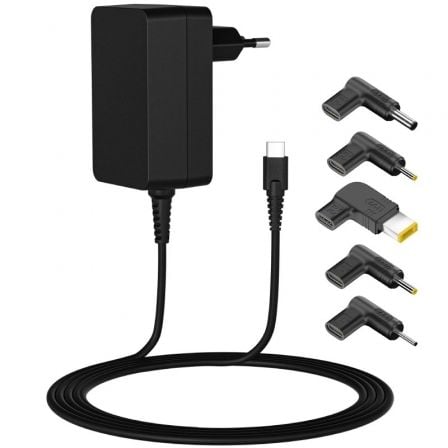 Cargador de portátil universal leotec notebook 45w type-c/ 1x usb tipo-c/ 2.25a