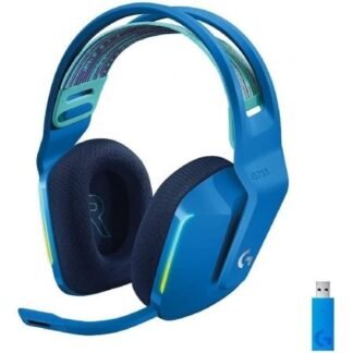Auriculares gaming inalámbricos con micrófono logitech g733/ azules