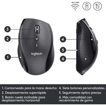 Ratón inalámbrico logitech marathon m705/ hasta 1000 dpi - Imagen 5