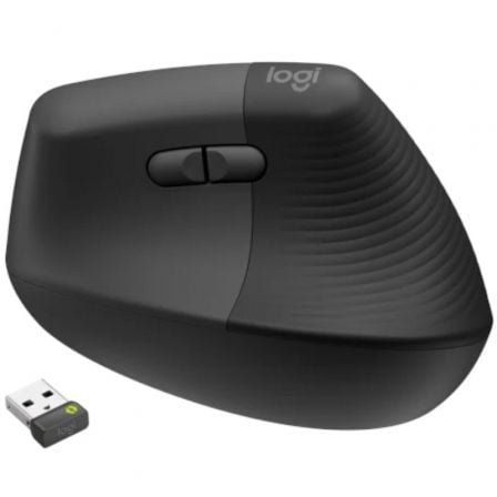 Ratón vertical inalámbrico por bluetooth/ 2.4ghz logitech lift vertical ergonomic mouse business/ hasta 4000 dpi/ grafito - Imagen 2