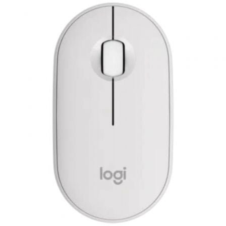 Ratón inalámbrico logitech pebble 2 m350s/ hasta 1000 dpi/ blanco