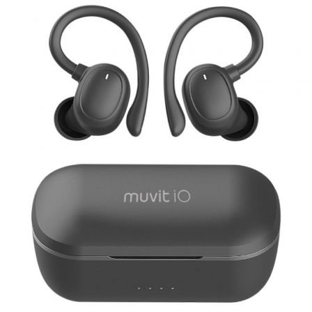 Auriculares deportivos bluetooth muvit io smart true wireless sport enc con estuche de carga/ autonomía 6h/ negros - Imagen 3