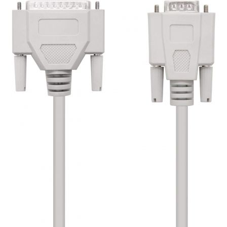 Cable serie null modem nanocable 10.14.0802/ db9 hembra - db25 macho/ 1.8m/ beige - Imagen 3