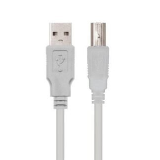 Cable usb 2.0 impresora nanocable 10.01.0104/ usb tipo-b macho - usb macho/ 3m/ beige