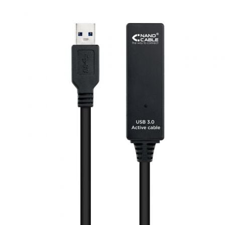 Cable alargador usb 3.0 nanocable 10.01.0313/ usb macho - usb hembra/ 15m/ negro - Imagen 2