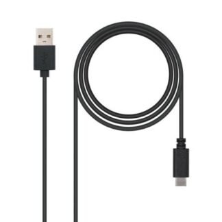 Cable usb 2.0 nanocable 10.01.2101/ usb tipo-c macho - usb macho/ 480mbps/ 1m/ negro