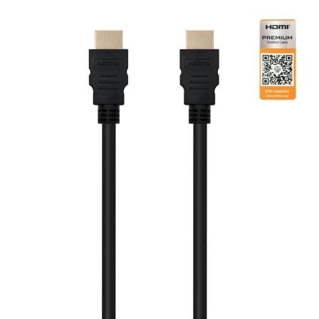 Cable hdmi 2.0 4k nanocable 10.15.3600/ hdmi macho - hdmi macho/ 50cm/ certificado/ negro - Imagen 2