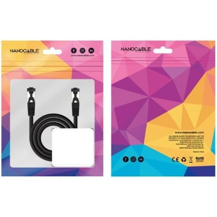 Cable de red rj45 sstp nanocable 10.20.2000-l25-bk cat.8.1/ 25cm/ negro - Imagen 2