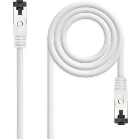 Cable de red rj45 sstp nanocable 10.20.2000-l25-w cat.8.1/ 25cm/ blanco