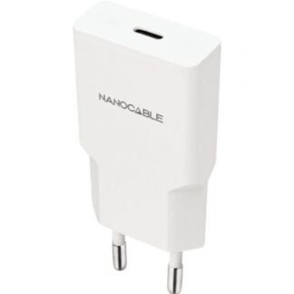 Cargador de pared nanocable 10.10.2024/ 1xusb tipo-c/ 25w/ blanco