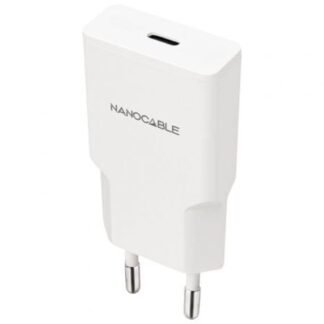 Cargador de pared nanocable 10.10.2027/ 1xusb tipo-c/ 30w/ blanco