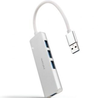 Hub usb 3.0 nanocable 10.16.4602/ 4xusb/ gris
