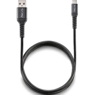 Cable usb 2.0 ngs knot-ac/ usb macho - usb tipo-c macho/ 480mbps/ 1m/ negro