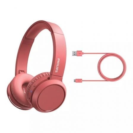 Auriculares inalámbricos philips tah4205/ con micrófono/ bluetooth/ rojos - Imagen 2
