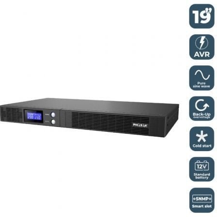 Sai línea interactiva phasak protekt slim rack/ 750va-450w/ 4 salidas/ formato rack - Imagen 4