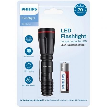 Linterna philips sfl1000p/ 70 lúmenes/ 1 pilas *aa - Imagen 2