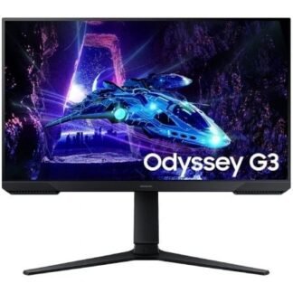 Monitor gaming samsung odyssey g3 s24dg300eu/ 24"/ full hd/ 1ms/ 180hz/ va/ regulable en altura/ negro